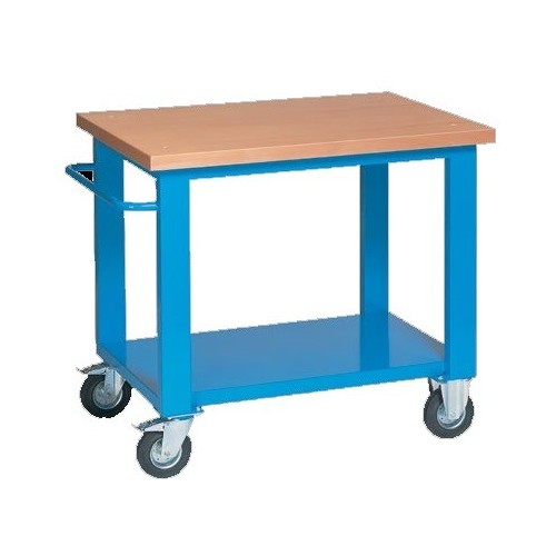 MG142 BENCH ON WHEELS WOODEN TOP MM 1000X700X905H MG MG SERIES Dinamitek 2