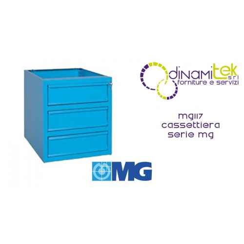 MG117 CHEST OF DRAWERS FOR COUNTERS WITH 3 DRAWERS MM 505X620X600H MG MG SERIES Dinamitek 1