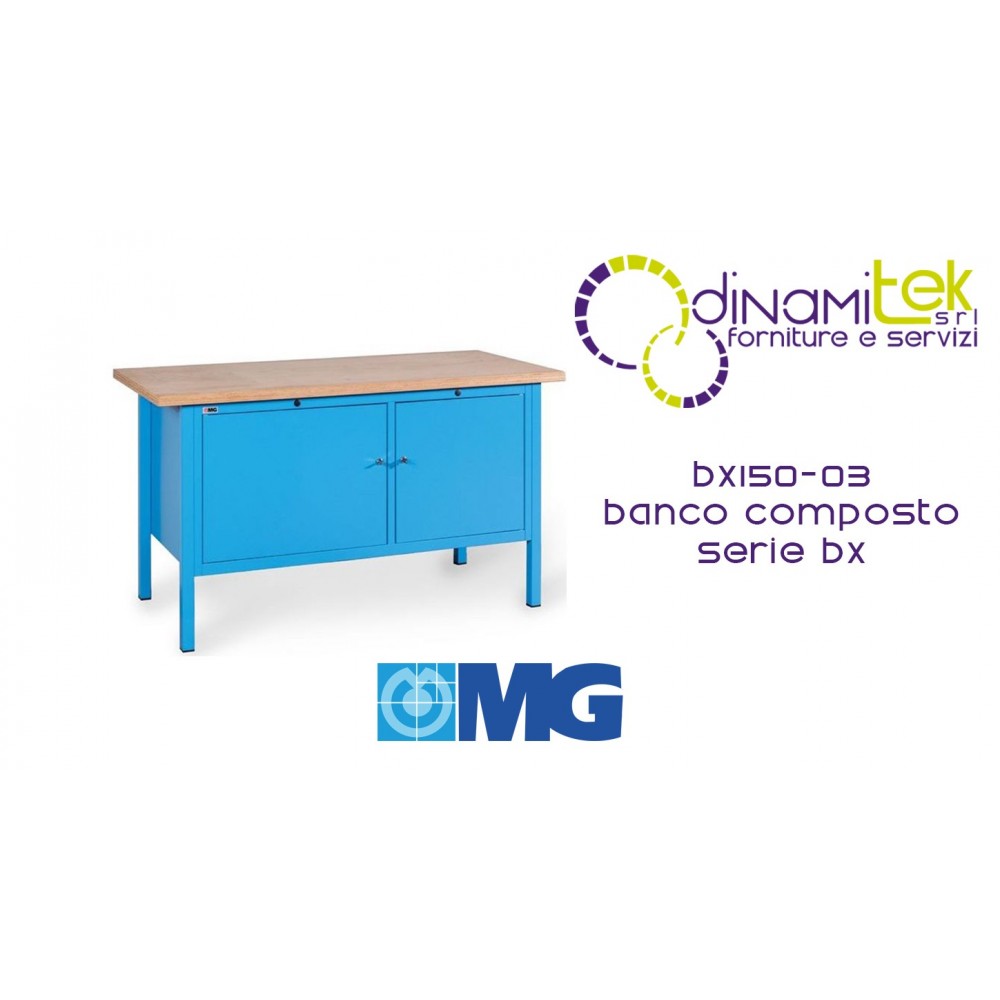 BX150 03 BANC SUPéRIEUR EN BOIS 2 PORTES MM 1500X700X870H MG SERIE BX Dinamitek 1