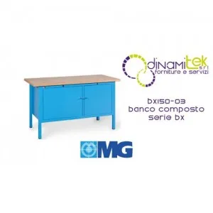 BX150 03 BANCO SUPERIOR DE MADERA 2 PUERTAS MM 1500X700X870H MG SERIE BX Dinamitek 1