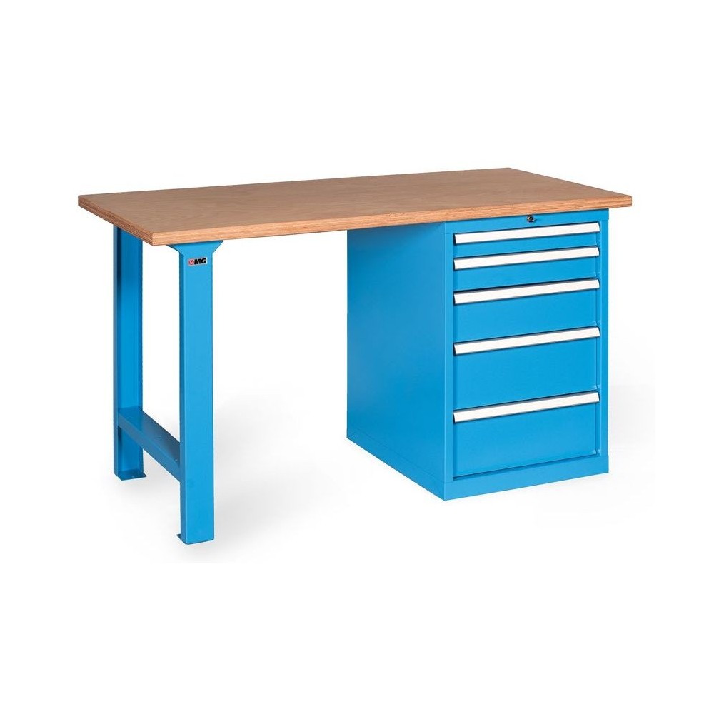 RX150 10 ENCIMERA MODULAR DE MADERA 5 CAJONES MM 1500X700X865H SERIE MG RX Dinamitek 2