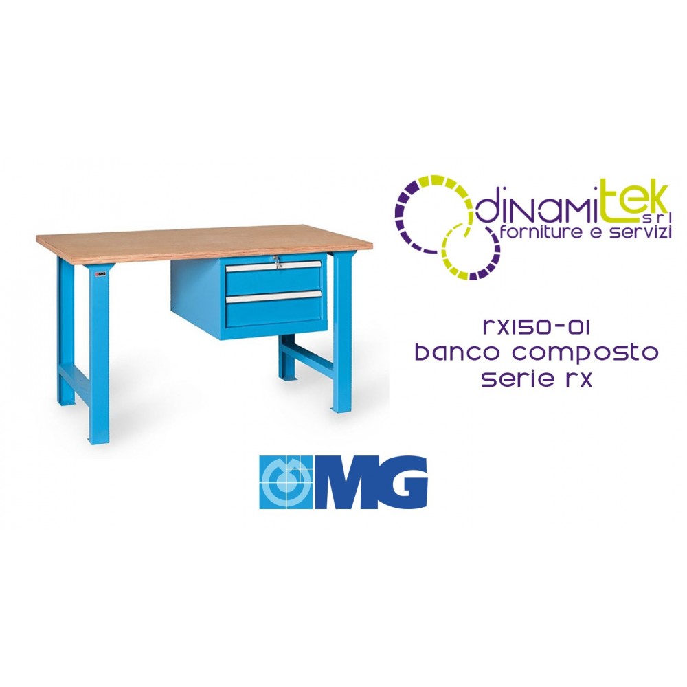 RX150 01 ENCIMERA MODULAR DE MADERA 2 CAJONES MM 1200X700X865H SERIE MG RX Dinamitek 1