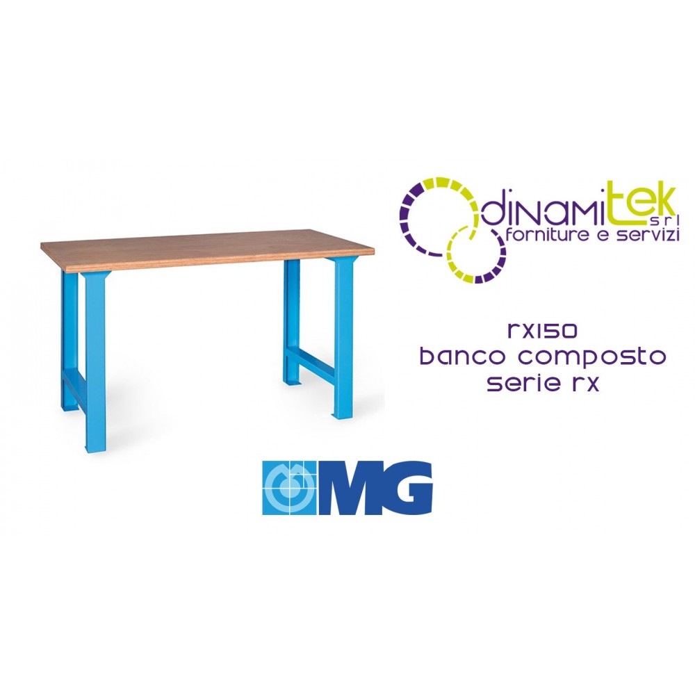 BANC MODULAIRE RX150 AVEC PLATEAU EN BOIS MM 1500X700X865H SéRIE MG RX Dinamitek 1