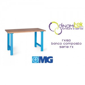 BANC MODULAIRE RX150 AVEC PLATEAU EN BOIS MM 1500X700X865H SéRIE MG RX Dinamitek 1