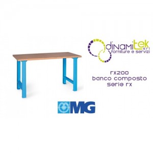 RX200 MODULAR BENCH WITH WOODEN TOP MM 2000X700X865H MG SERIES RX Dinamitek 1