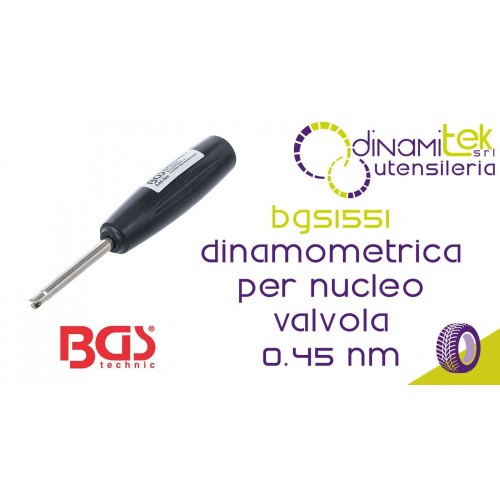BGS TECHNIC BGS1551 UTENSILE DINAMOMETRICO PER NUCLEO VALVOLA 0.45 NM Dinamitek 1