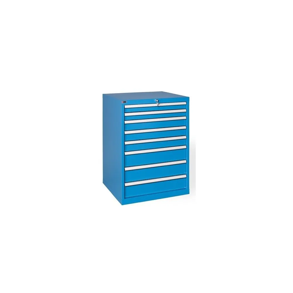 RX100 82 WERKZEUGKASTEN 8 VOLL HERAUSZIEHBARE SCHUBLADEN MM 717X640X1000H MG MIDI-RX LINIE Dinamitek 2