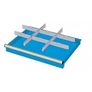 SD7507 RX DIVIDERS FOR DRAWERS 75 MM WITH 2 SLOTTED DIVIDERS 27 U 6 TRANSVERSAL DIVIDERS 12 U MG MIDI-RX LINE Dinamitek 2