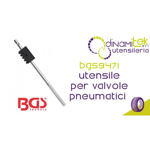 BGS TECHNIC BGS9471 UTENSILE PER VALVOLE PNEUMATICI CON PROTEZIONE IN PLASTICA Dinamitek 1