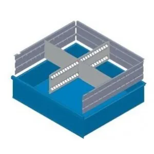 KXL150 01 DIVIDERS FOR DRAWERS MM 150 WITH 2 SLOTTED DIVIDERS AND 6 TRANSVERSAL DIVIDERS MG BASIC LINE Dinamitek 2