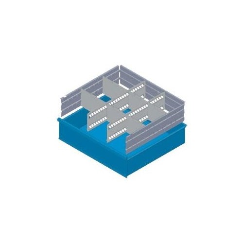 KXL125 02 DIVIDERS FOR DRAWERS MM 125 WITH 2 SLOTTED DIVIDERS AND 6 TRANSVERSAL DIVIDERS MG BASIC LINE Dinamitek 2