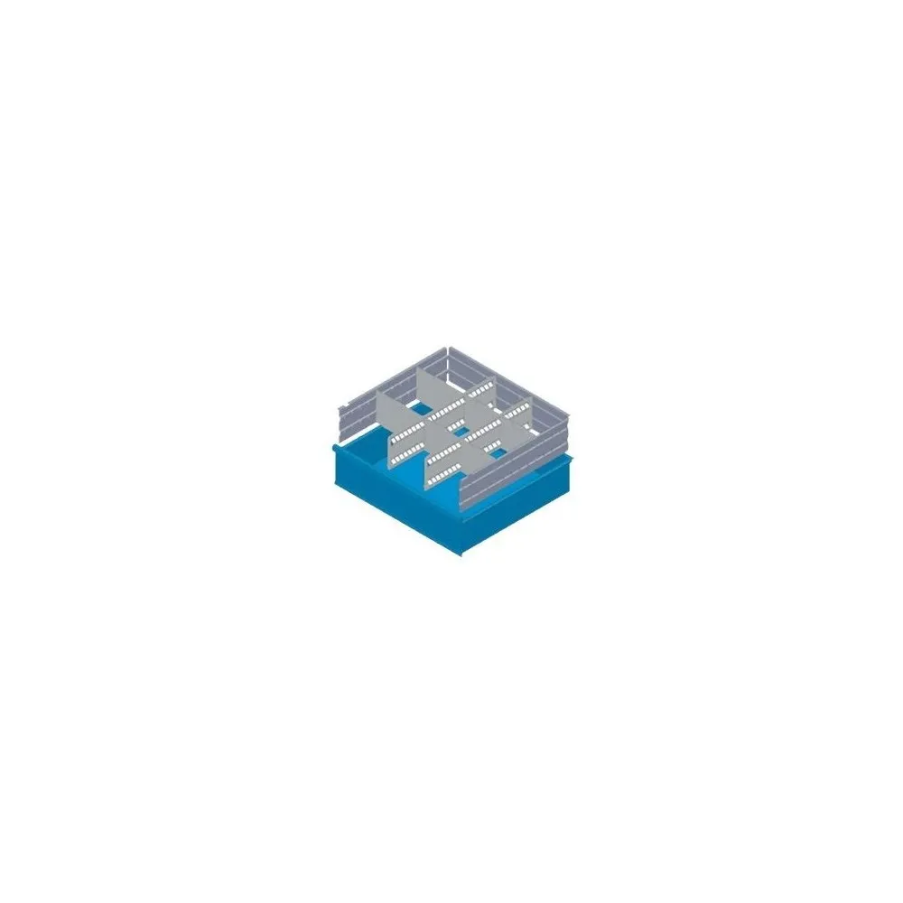 KXL150 02 DIVIDERS FOR DRAWERS MM 150 WITH 2 SLOTTED DIVIDERS AND 6 TRANSVERSAL DIVIDERS MG BASIC LINE Dinamitek 2