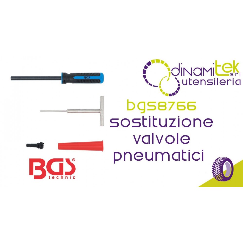 BGS TECHNIC BGS8766 SET PER SOSTITUZIONE VALVOLE PNEUMATICO Dinamitek 1
