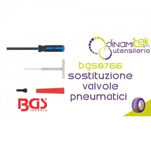 BGS TECHNIC BGS8766 SET PER SOSTITUZIONE VALVOLE PNEUMATICO Dinamitek 1