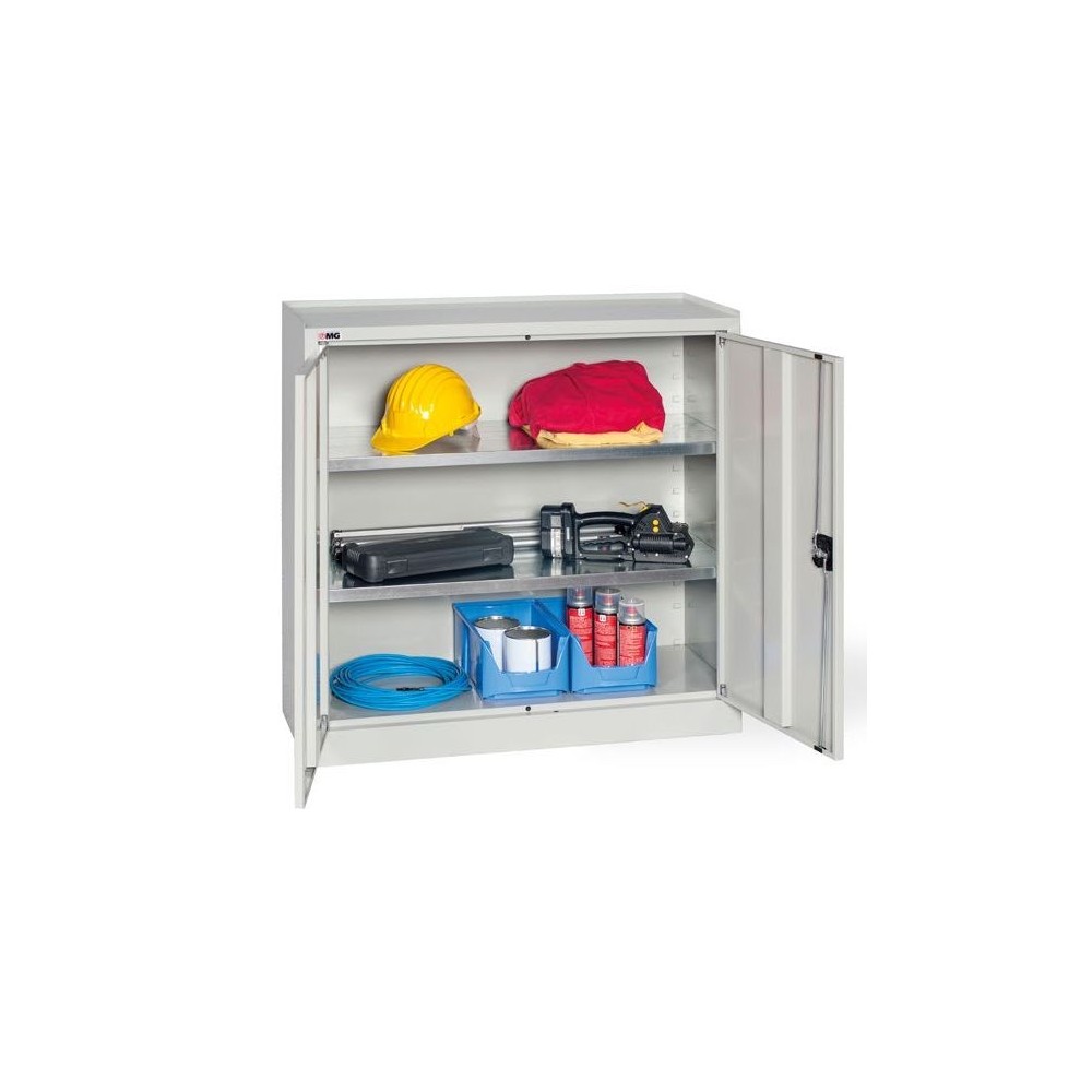 MG203 CABINET WITH ROD LOCK DOORS WITH 4 ADJUSTABLE GALVANIZED SHELVES MM 1000X400X1000H MG Dinamitek 2