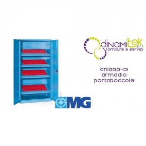 AN1000 01 ARMARIO CON PUERTAS CON 4 MARCOS PARA CASQUILLOS (CASQUILLOS EXCLUIDOS) MM 1023X555X2000H MG Dinamitek 1