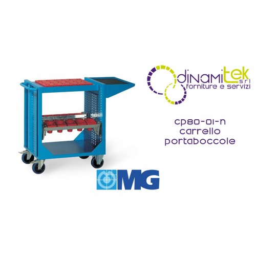 CP80 01N TOOL TROLLEY WITH SHELF AND FRAMES FOR BUSHINGS (BUSHINGS EXCLUDED) MM 745X510X870H MG Dinamitek 1