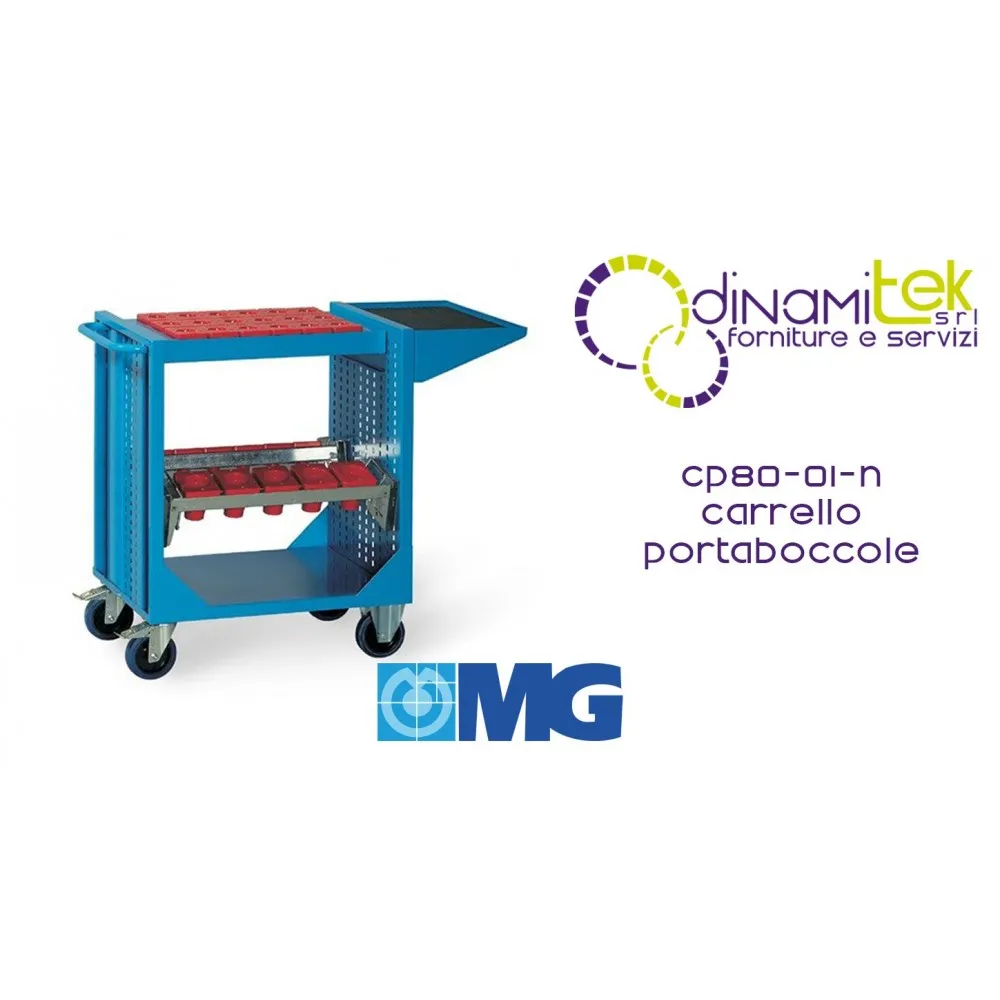 CP80 01N WERKZEUGWAGEN MIT REGAL UND RAHMEN FüR BUCHSEN (OHNE BUCHSEN) MM 745X510X870H MG Dinamitek 1