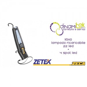 KB110 WIEDERAUFLADBARE LAMPE 22 + 4 LED / LADEGERäT 12 V UND 230 V ZETEK Dinamitek 1