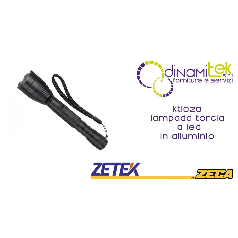 KB020 1W LED FLASHLIGHT, ZETEK ALUMINUM Dinamitek 1