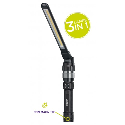 ZETEK KB400 LAMPADA RICARICABILE 3 TESTE Dinamitek 2