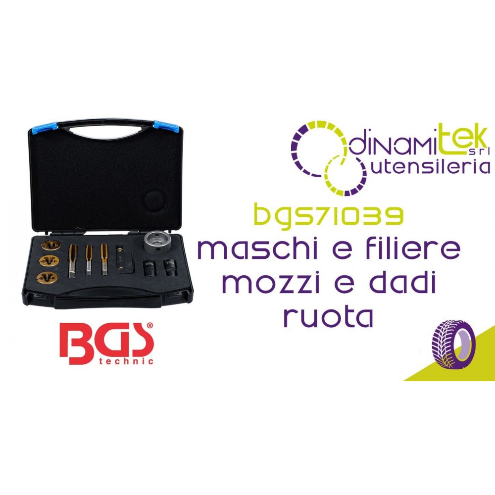 BGS TECHNIC BGS71039 MASCHI E FILIERE PER MOZZI E DADI RUOTA Dinamitek 1