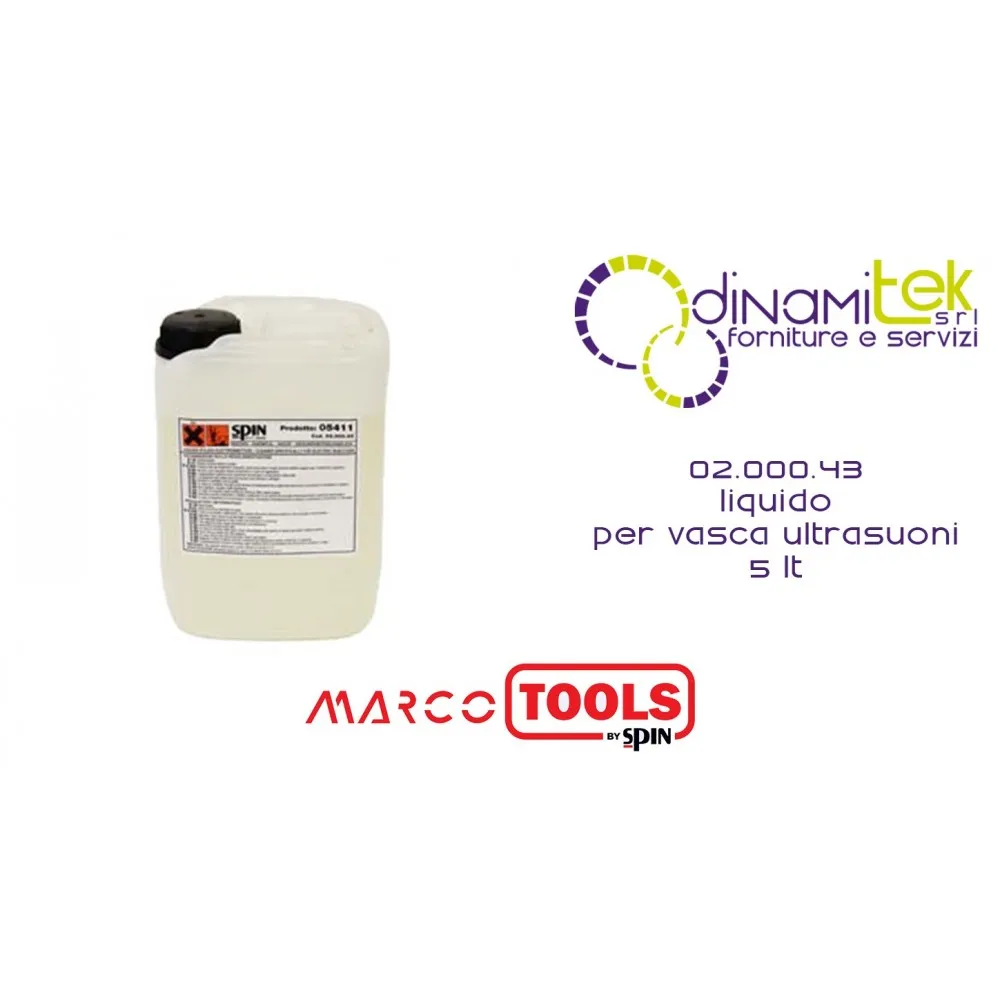 02.000.43 LIQUID FOR ULTRASONIC TANK 5 LT SPIN Dinamitek 1