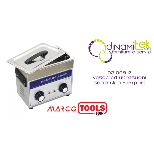 02.009.17/KIT ULTRASCHALLBAD DER SERIE CK 9, EXPORT UND FLÜSSIGKEIT MARCO TOOLS SPIN