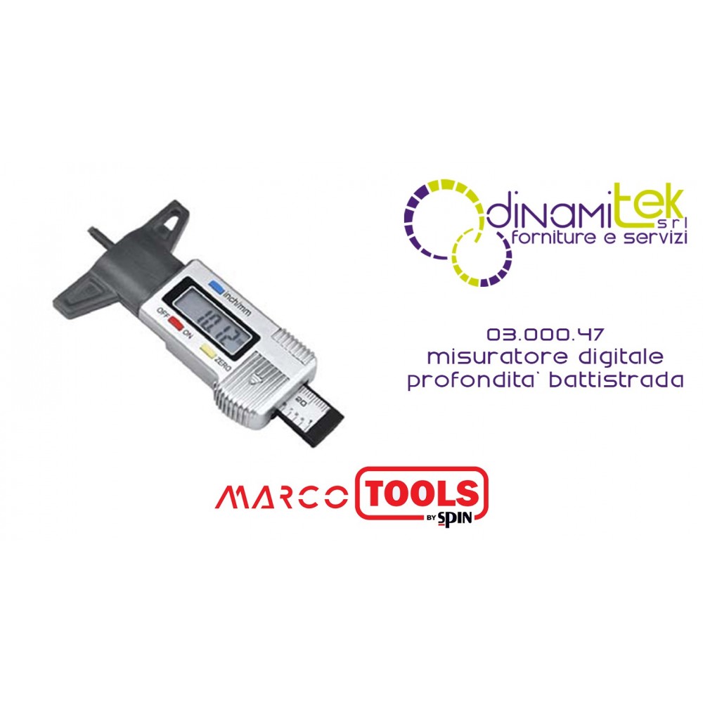 03.000.47 GIRO DEL MEDIDOR DE PROFUNDIDAD DIGITAL DE LA BANDA DE RODADURA Dinamitek 1