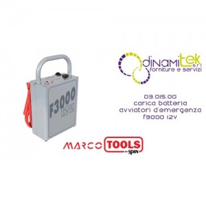 03.015.00 BATTERY CHARGER JUMP STARTERS SPIN MARCO TOOLS F3000 12V Dinamitek 1