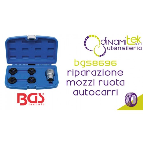 BGS TECHNIC BGS8696 SET UTENSILE DI RIPARAZIONE MOZZI RUOTA PER AUTOCARRI Dinamitek 1