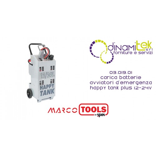 03.019.01 BATTERIELADEGERäT STARTHILFE SPIN MARCO TOOLS HAPPY TANK PLUS 12-24V Dinamitek 1