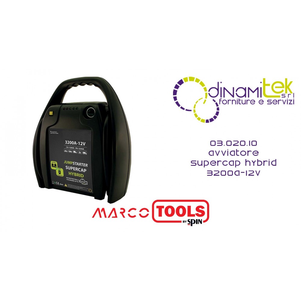03.020.10 SUPERCAP SPIN STARTER MARCO TOOLS HYBRID 3200A-12V Dinamitek 1
