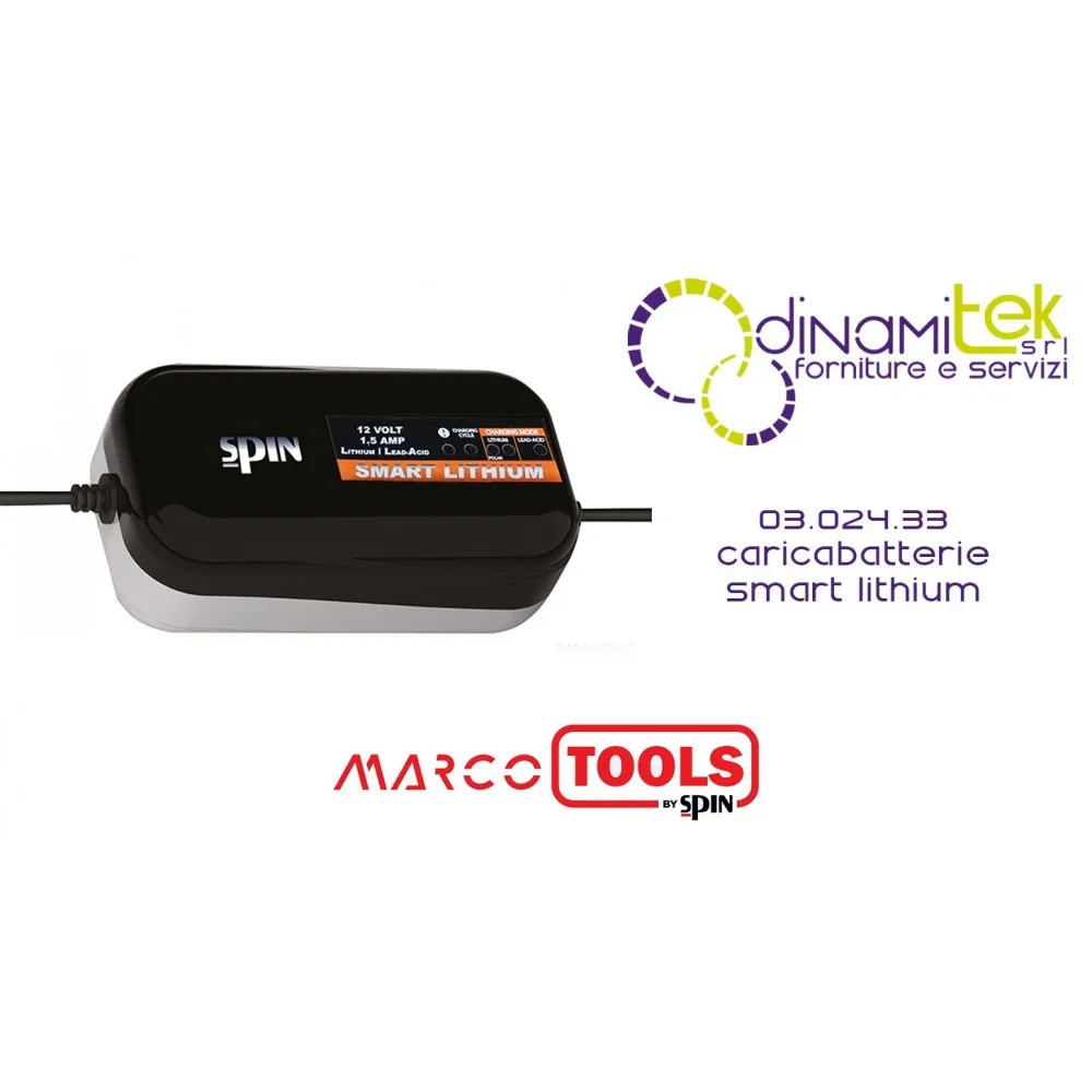 03.024.33 SPIN MARCO TOOLS SMART LITHIUM CHARGER Dinamitek 1