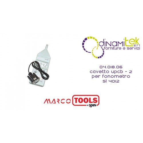 04.018.06 UPCB - 2 CABLE FOR SL 4012 SOUND LEVEL METER SPIN Dinamitek 1