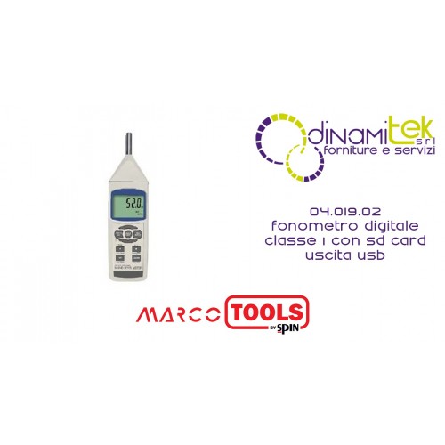 04.019.02 CLASS 1 DIGITAL SOUND LEVEL METER WITH SD CARD AND USB SPIN OUTPUT Dinamitek 1