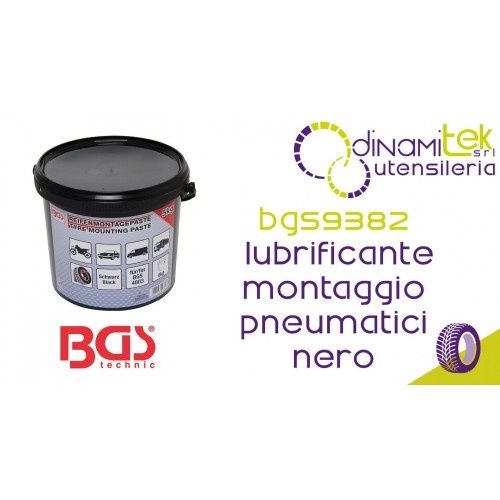 BGS TECHNIC BGS9382 PASTA NERA GRASSO LUBRIFICANTE PER IL MONTAGGIO DEI PNEUMATICI Dinamitek 1