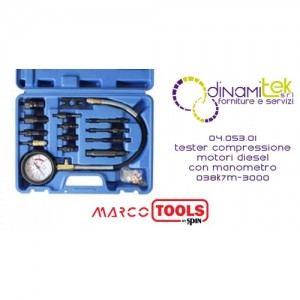 04.053.01 DIESEL ENGINE COMPRESSION TESTER WITH SPIN PRESSURE GAUGE Dinamitek 1