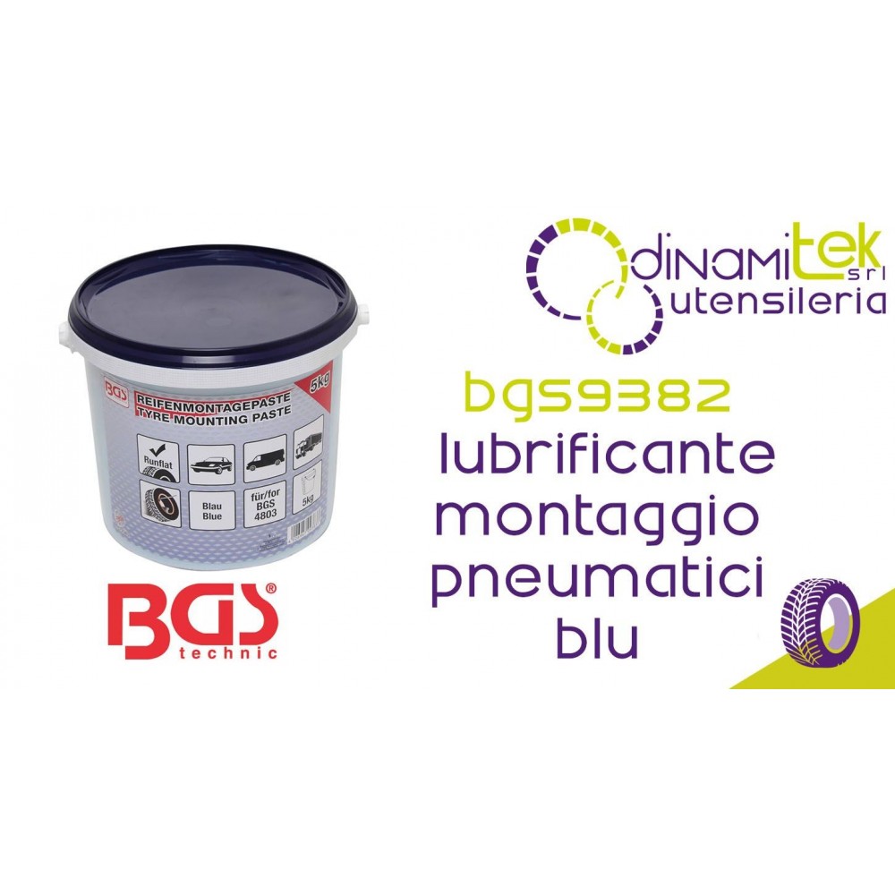 BGS TECHNIC BGS9383 PASTA BLU GRASSO LUBRIFICANTE PER IL MONTAGGIO DEI PNEUMATICI Dinamitek 1