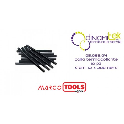 05.066.04 THERMAL GLUE 10 PCS DIAM. 12 X 200 BLACK SPIN Dinamitek 1
