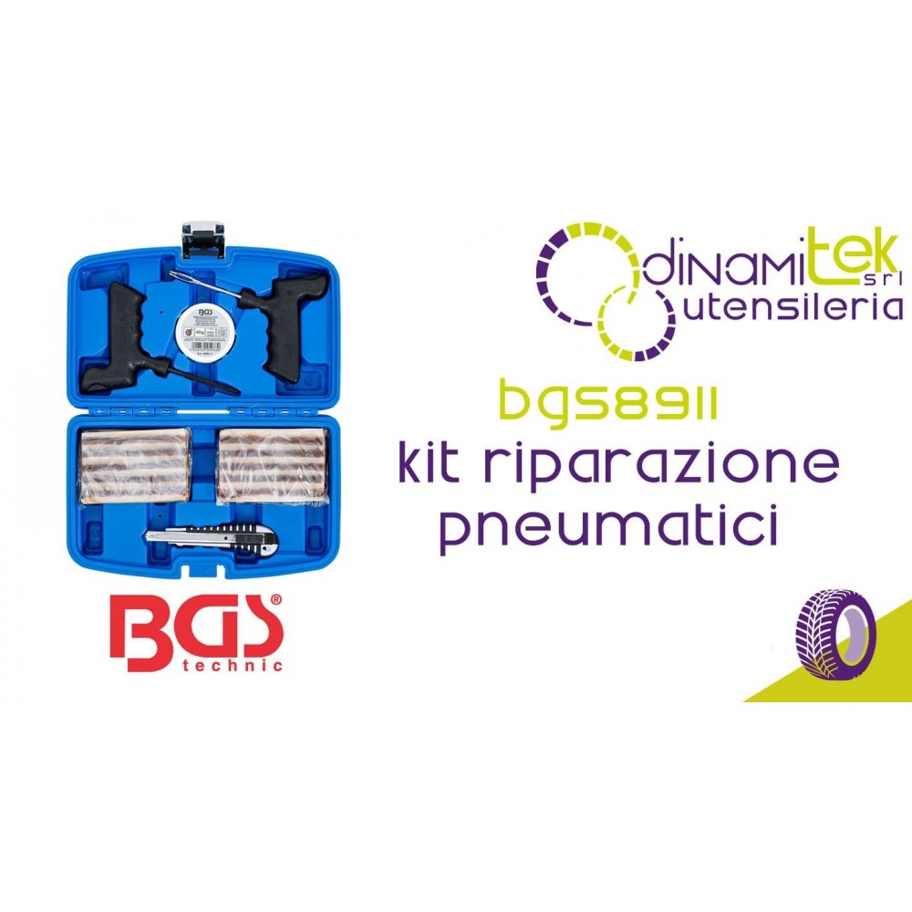 BGS TECHNIC BGS8911 KIT RIPARAZIONE PNEUMATICI Dinamitek 1