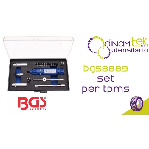 BGS TECHNIC BGS8889 SET PER TPMS SISTEMI MONITORAGGIO PRESSIONE PNEUMATICI Dinamitek 1