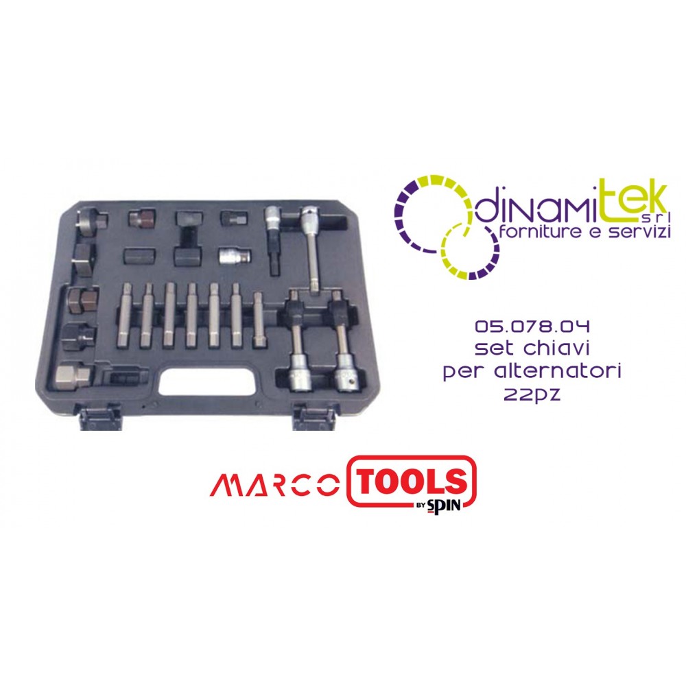 SPIN 05.078.04 SET CHIAVI PER ALTERNATORI 22PZ Dinamitek 1