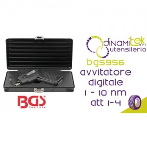 BGS TECHNIC BGS956 AVVITATORE DIGITALE 1 - 10 NM ATT 1-4 BGS TECHNIC PER INSTALLAZIONE SENSORI PRESSIONE PNEUMATICI Dinamitek 1