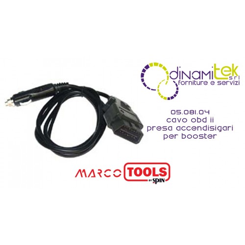 05.081.04 CABLE OBD II CON TOMA DE ENCENDEDOR DE CIGARRILLOS PARA AMPLIFICADOR MARCO TOOLS SPIN