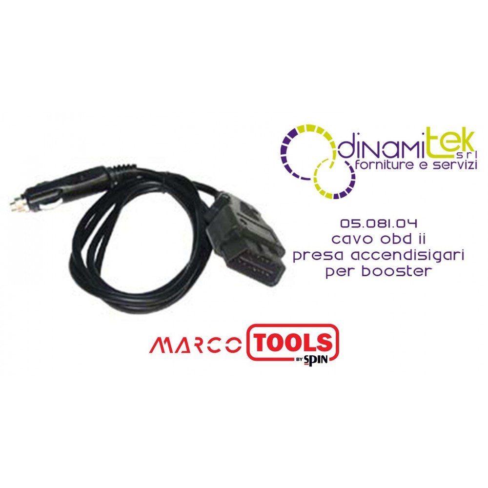 05.081.04 CABLE ODB II CIGARETTE LIGHTER SOCKET FOR BOOSTER SPIN Dinamitek 1