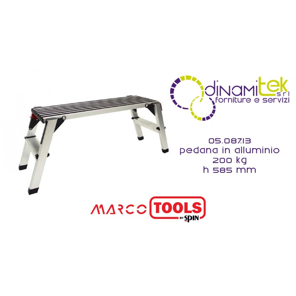 05.087.13 ALUMINIUMPLATTFORM 200 KG - H 585 MM SPIN Dinamitek 1