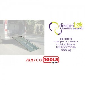 05.087.16 FOLDING AND TRANSPORTABLE LOADING RAMP 300 KG SPIN Dinamitek 1