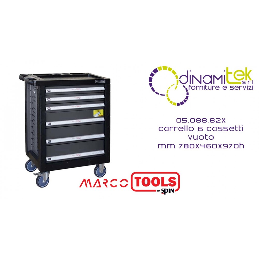 SPIN 05.088.82X CARRELLO 6 CASSETTI VUOTO mm 780x460x970h Dinamitek 1