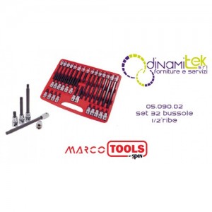 05.090.02 SET 32 SOCKETS 1/2 &QUOT;RIBE SPIN Dinamitek 1